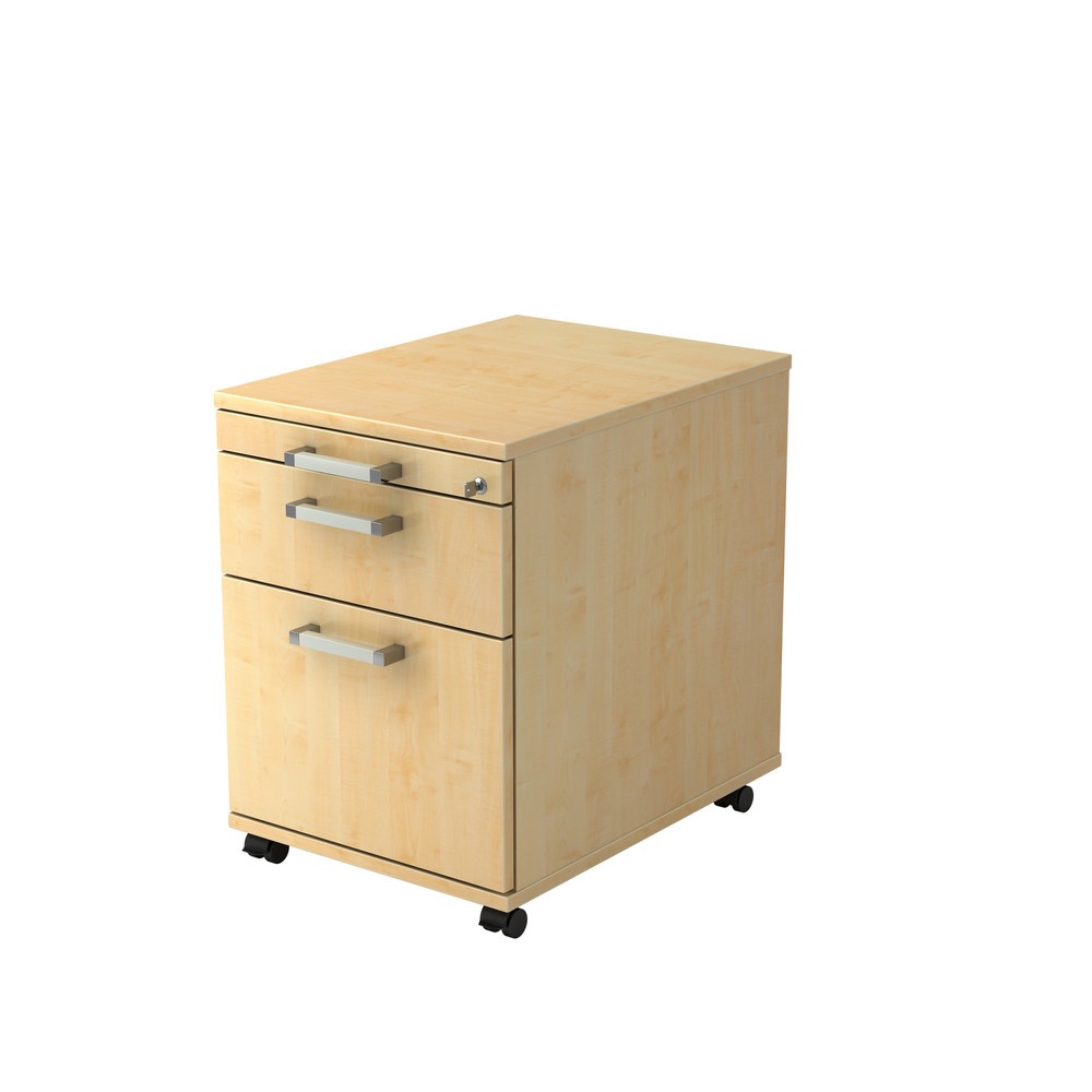 Produktabbildung: Hammerbacher Rollcontainer 58cm,1Schub,1HR,Schl.CE Ahorn