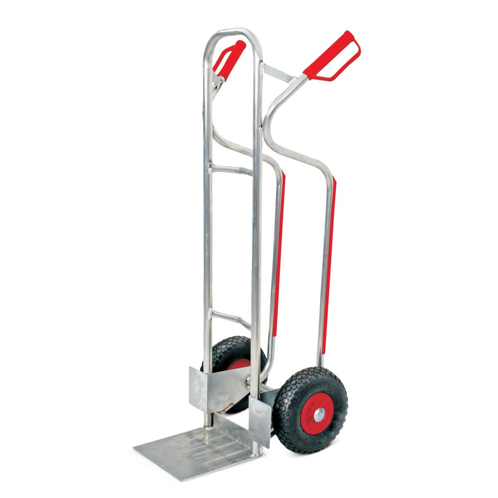 Produktabbildung: Sackkarre BASIC, mit pannensicherer Bereifung, TK 200 kg, Schaufel BxT 275 x 245 mm, Aluminium